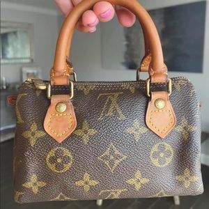 Louis Vuitton Mini Speedy HL with strap, dust bag